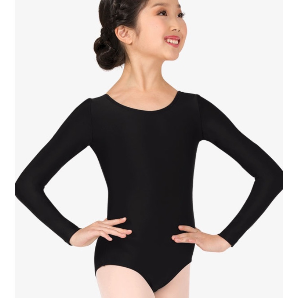 Body Wrappers Girls Long Sleeve Leotard Dance 8 10